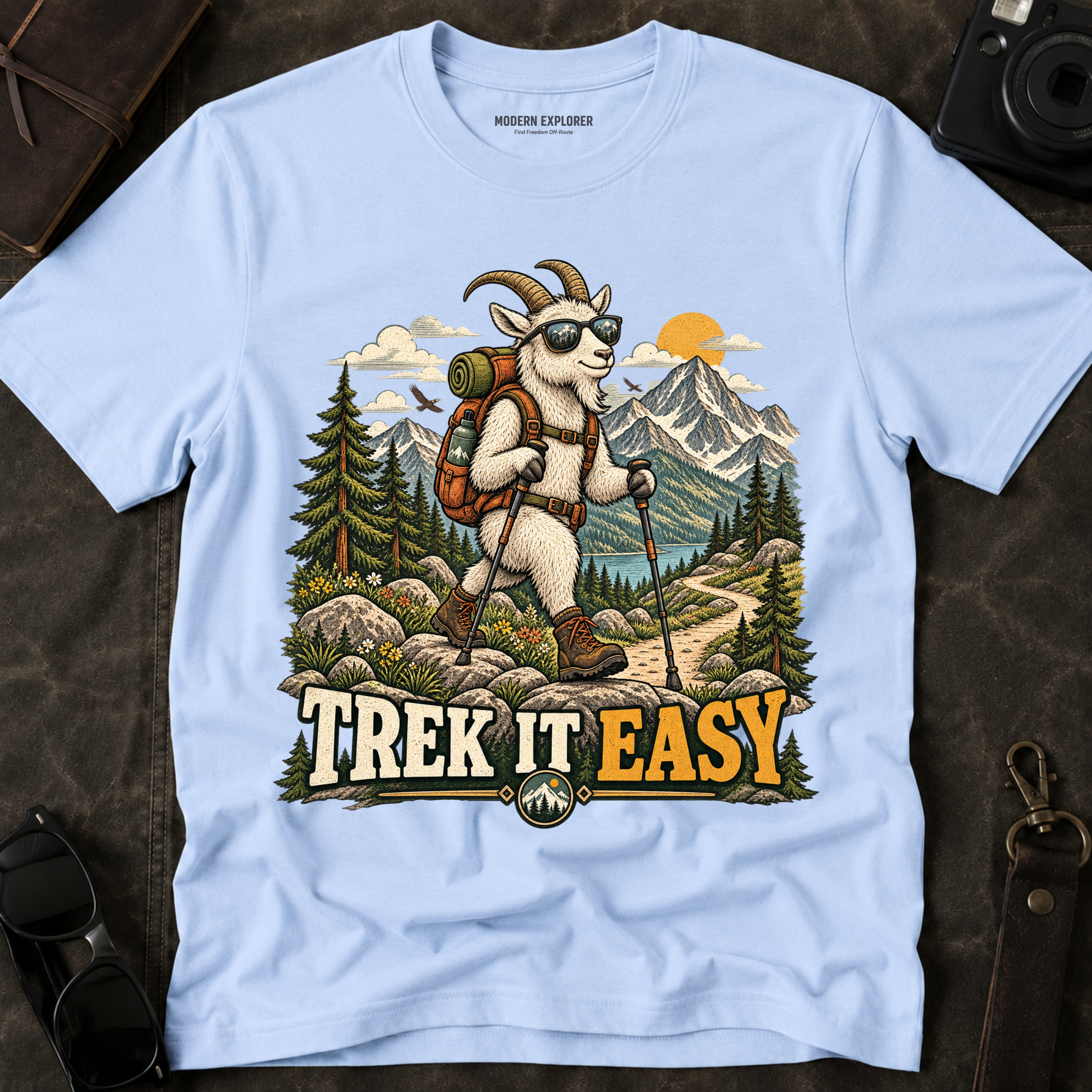 'Trek It Easy' Hiking Graphic Tee
