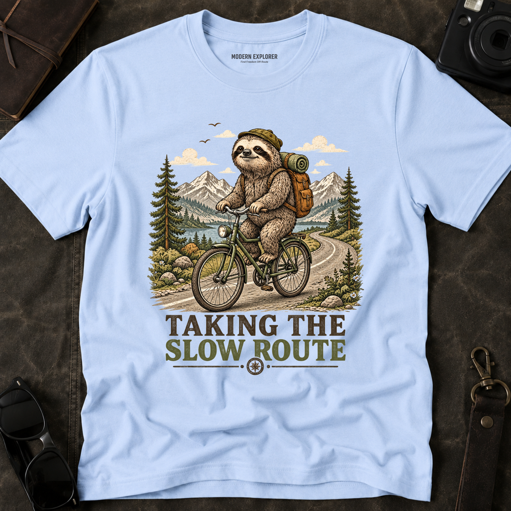 "Taking the Slow Route" Outdoor Adventure Tee