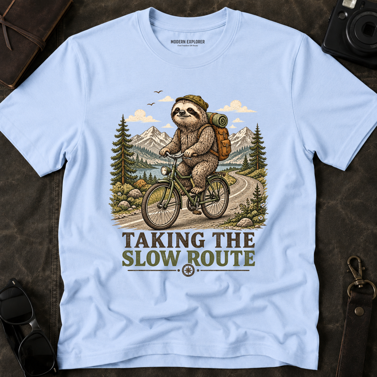 "Taking the Slow Route" Outdoor Adventure Tee