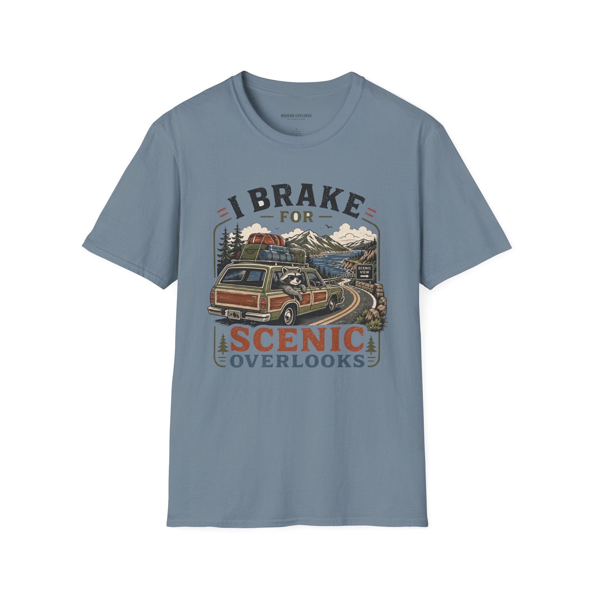 Copy of "I Brake for Scenic Overlooks" Retro Adventure Tee