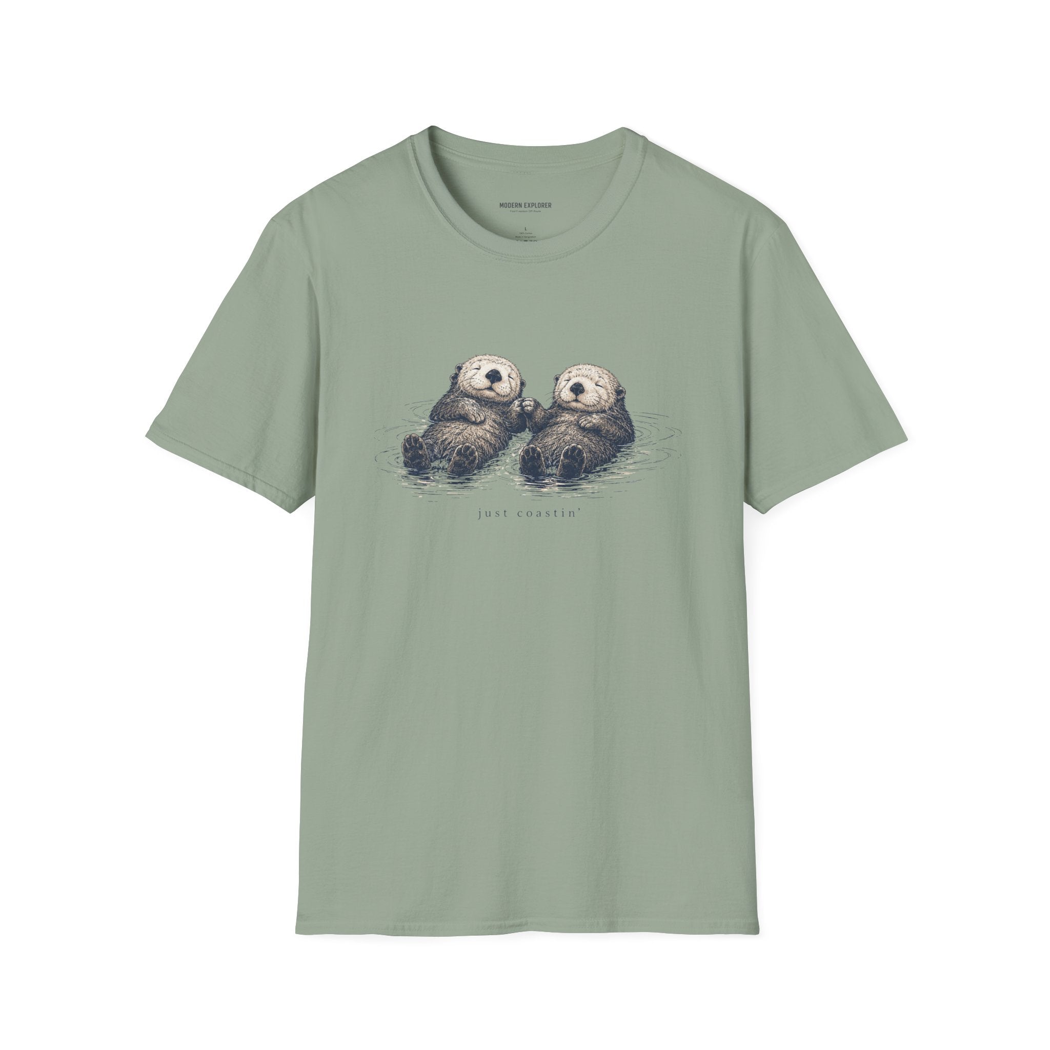 Copy of "Just Coastin'" Cute Sea Otter Graphic T‑Shirt