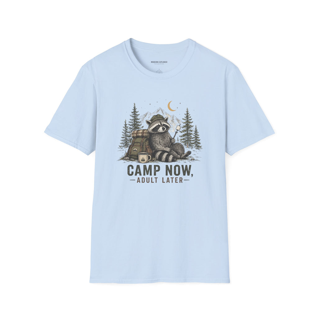 Copy of “Camp Now, Adult Later” Outdoor Graphic Tee