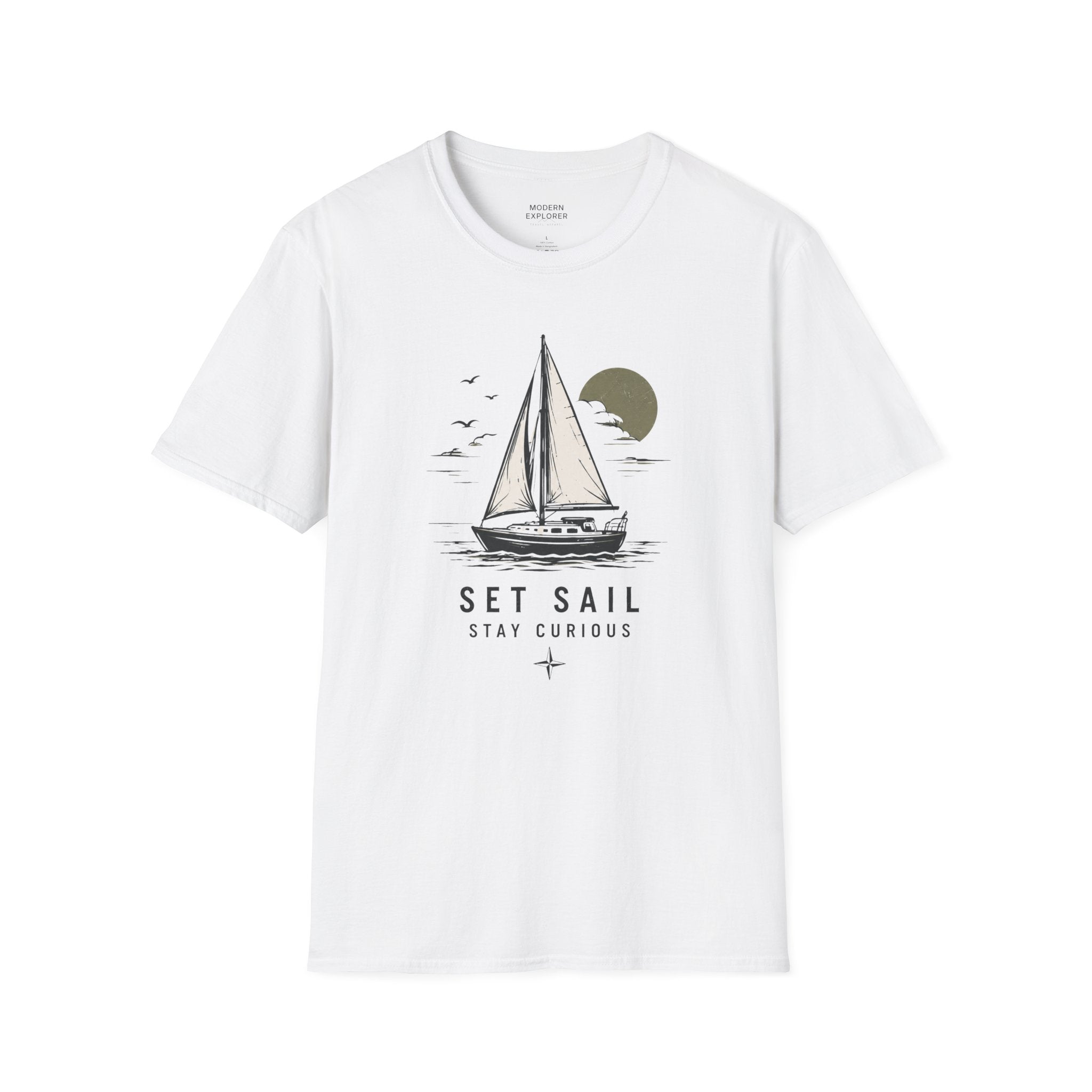 "Set Sail, Stay Curious" Nautical Graphic Tee