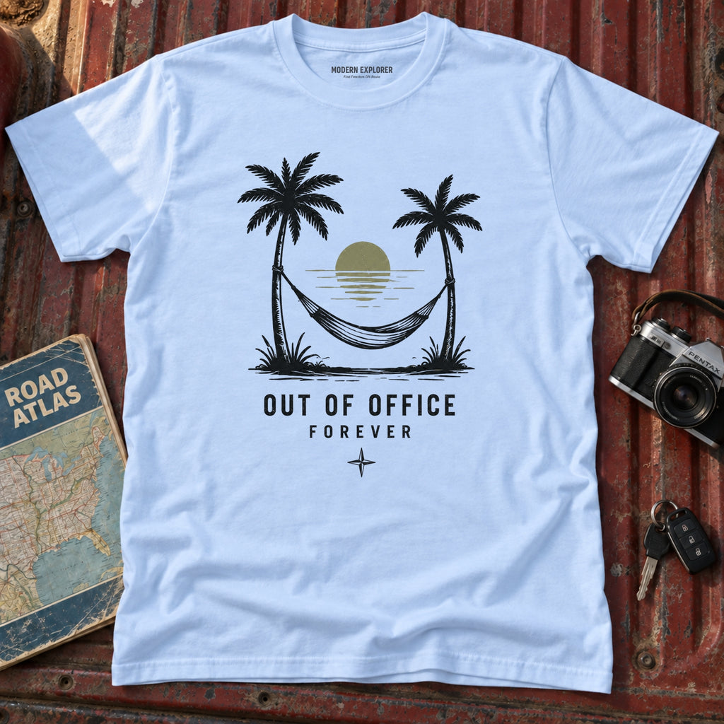"Out of Office Forever" Sunset Graphic