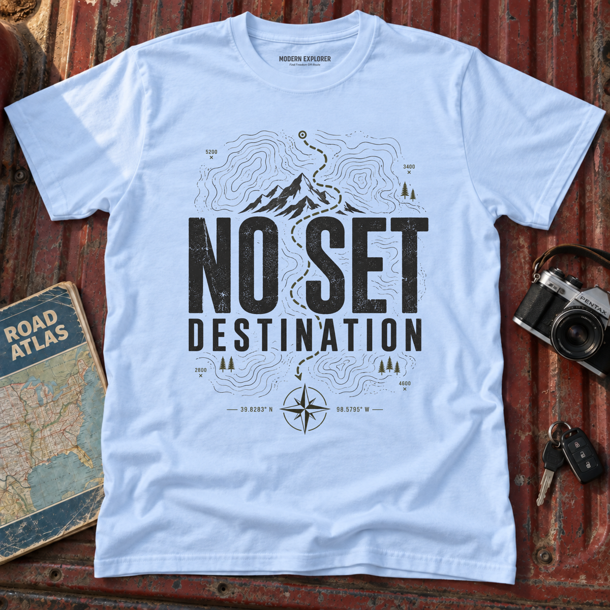 "No Set Destination" Mountain Adventure Tee