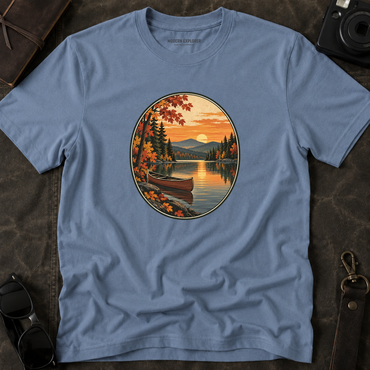 Autumn Lakeside Sunset T-Shirt