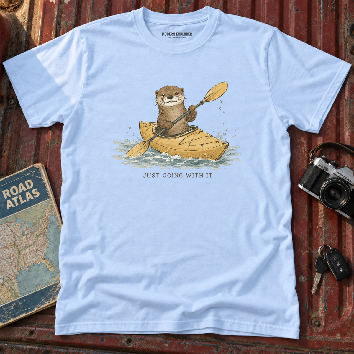 'Just Going With it' Otter Kayak Tee