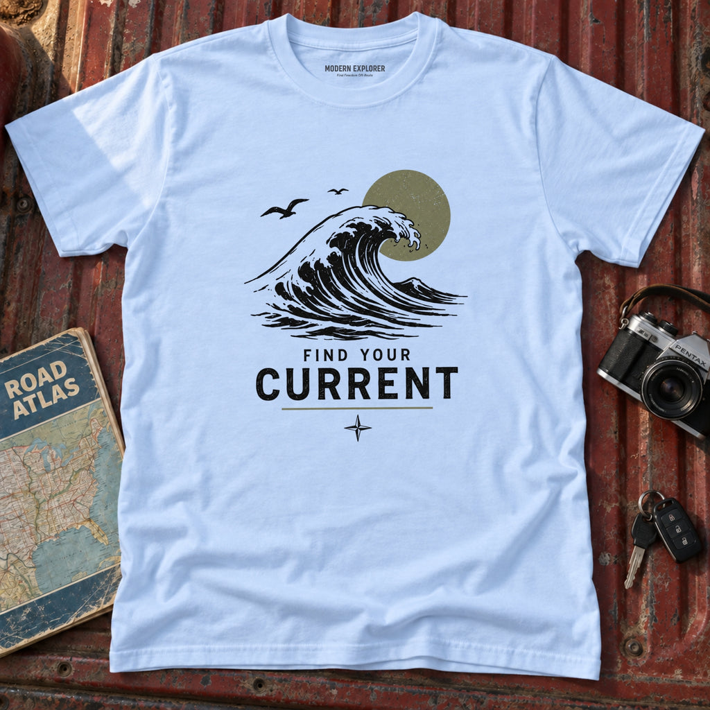 "Find Your Current" Surf Tee
