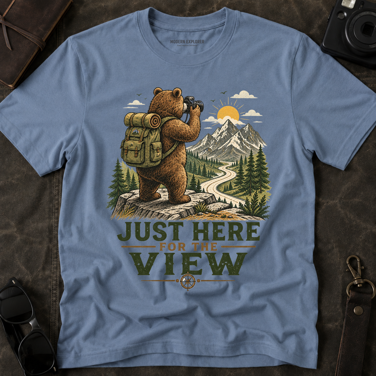 "Just Here for the View" Adventure Tee