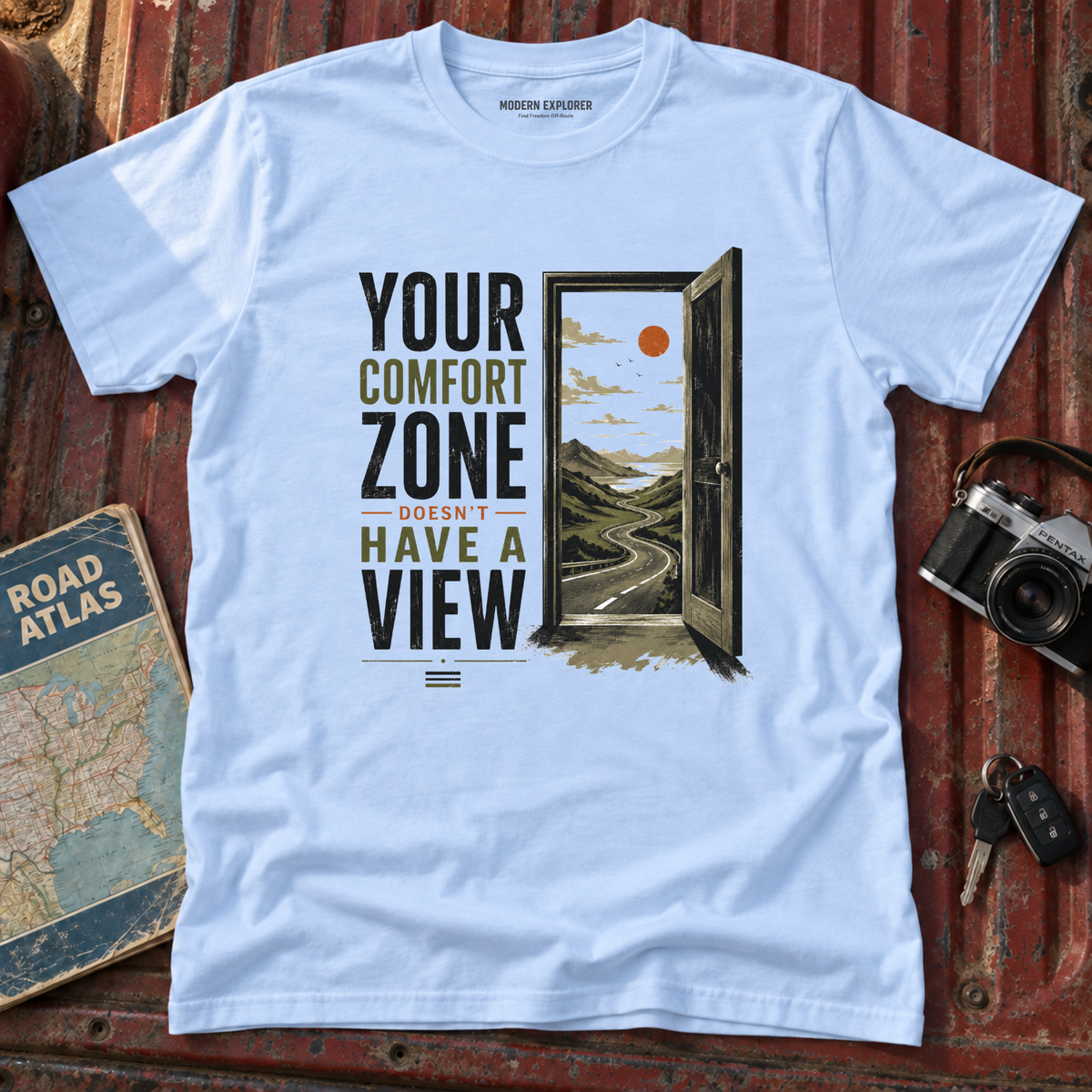 “Your Comfort Zone Doesn’t Have a View” Adventure Tee