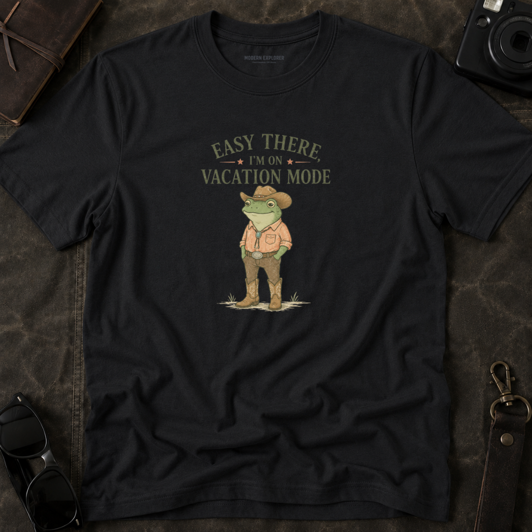 "Easy There I'm on Vacation Mode" Frog Graphic Tee