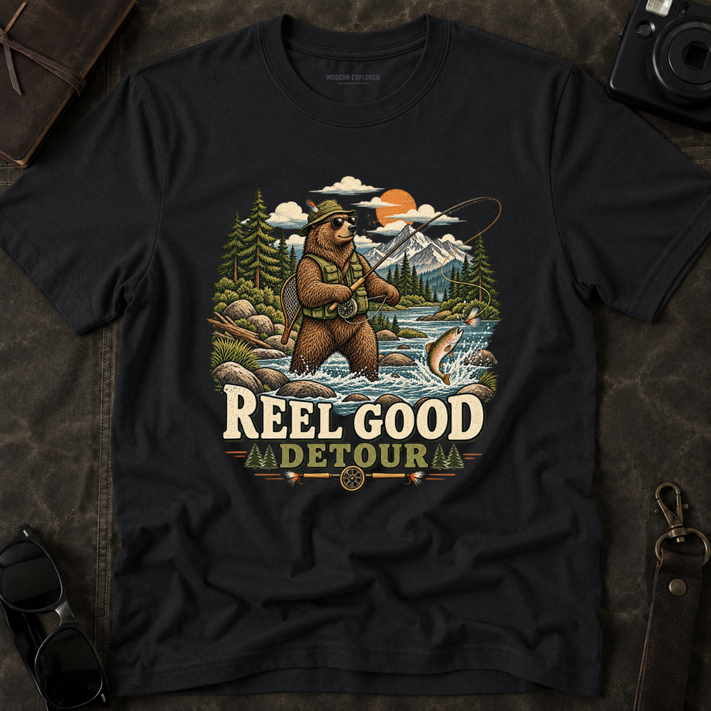 "Reel Good Detour" Vintage Outdoor Tee