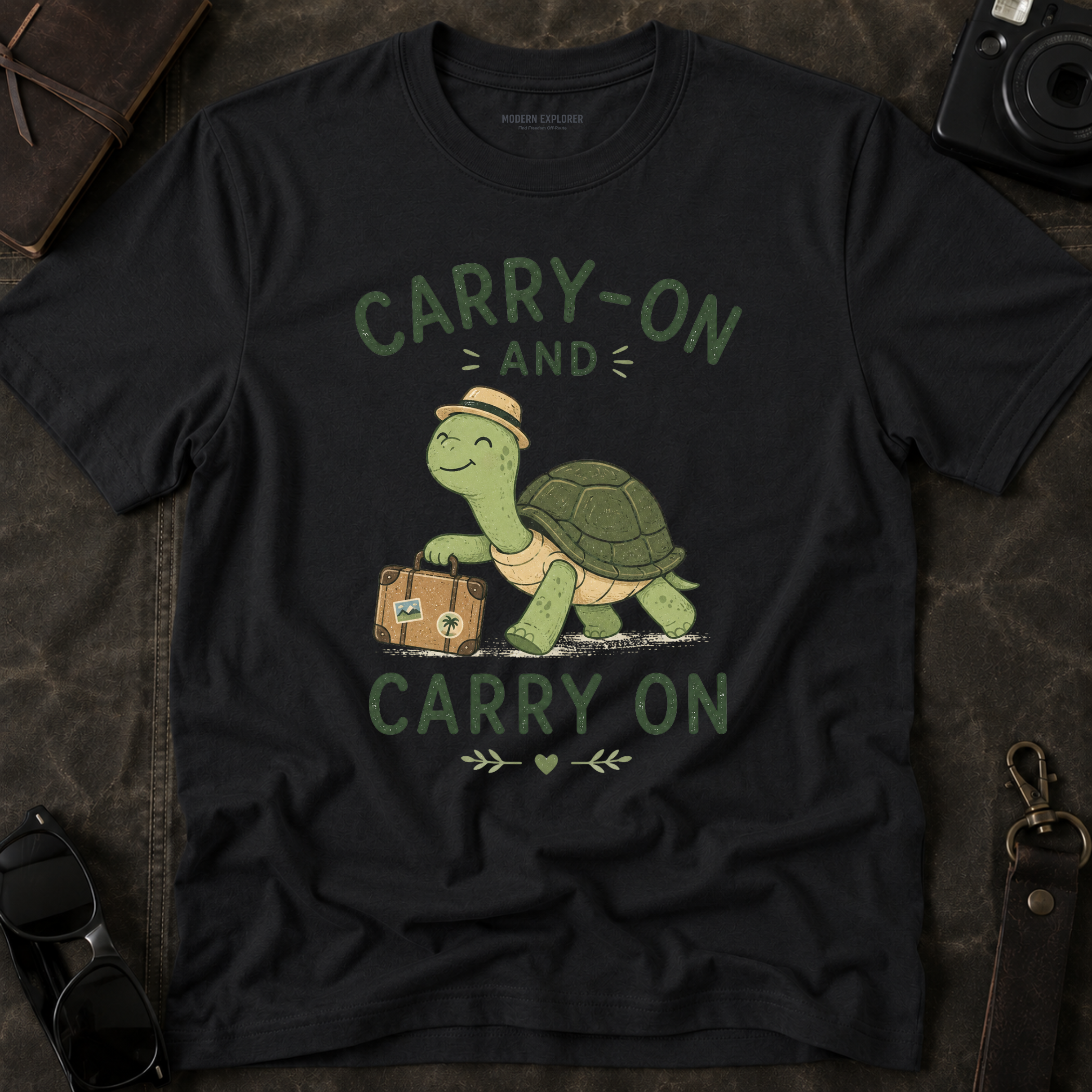 'Carry-On and Carry On' Turtle Travel Tee