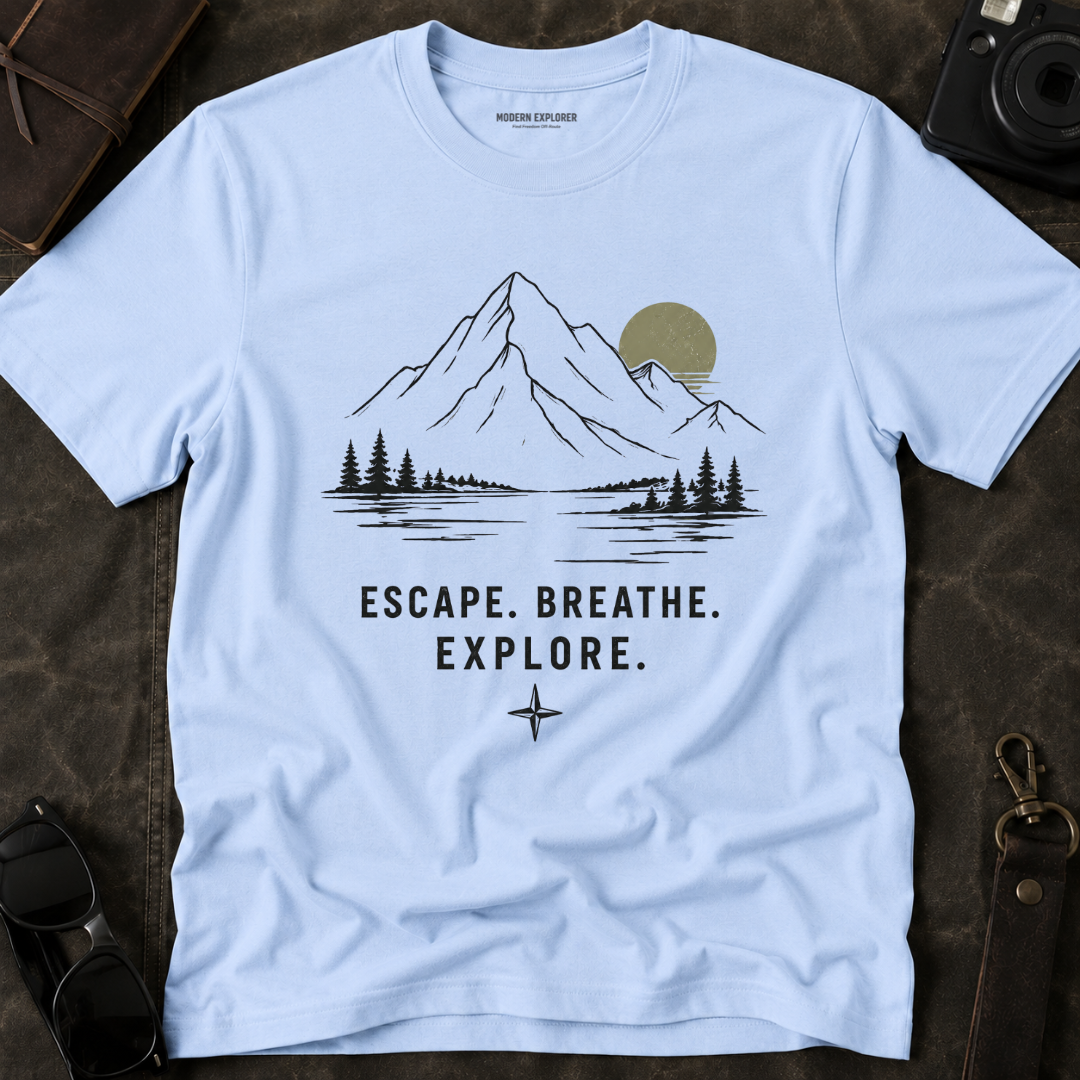 Escape. Breathe. Explore. Graphic Tee