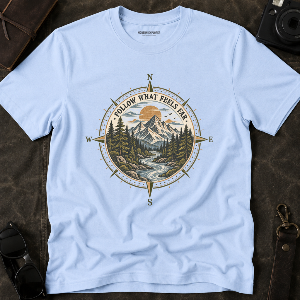 Follow What Feels Far Compass Tee