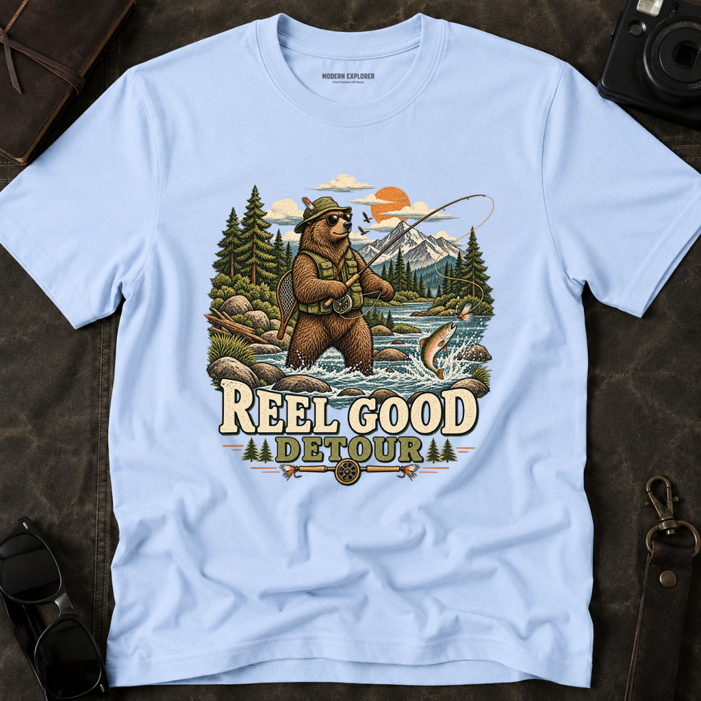 "Reel Good Detour" Vintage Outdoor Tee