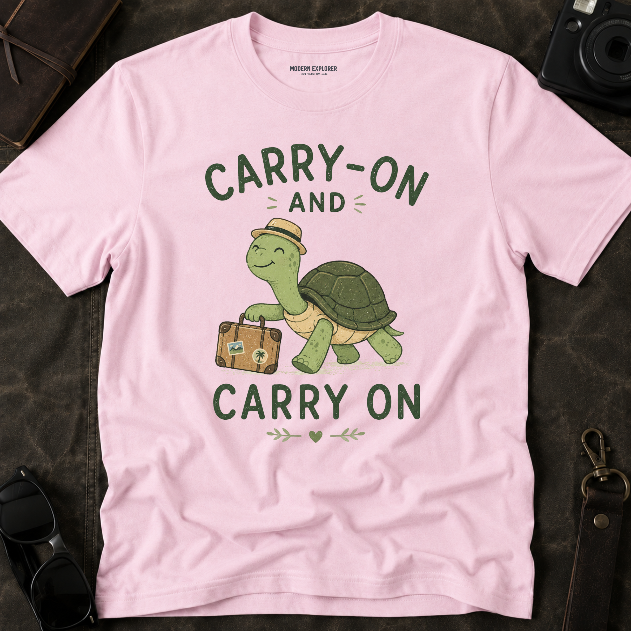 'Carry-On and Carry On' Turtle Travel Tee