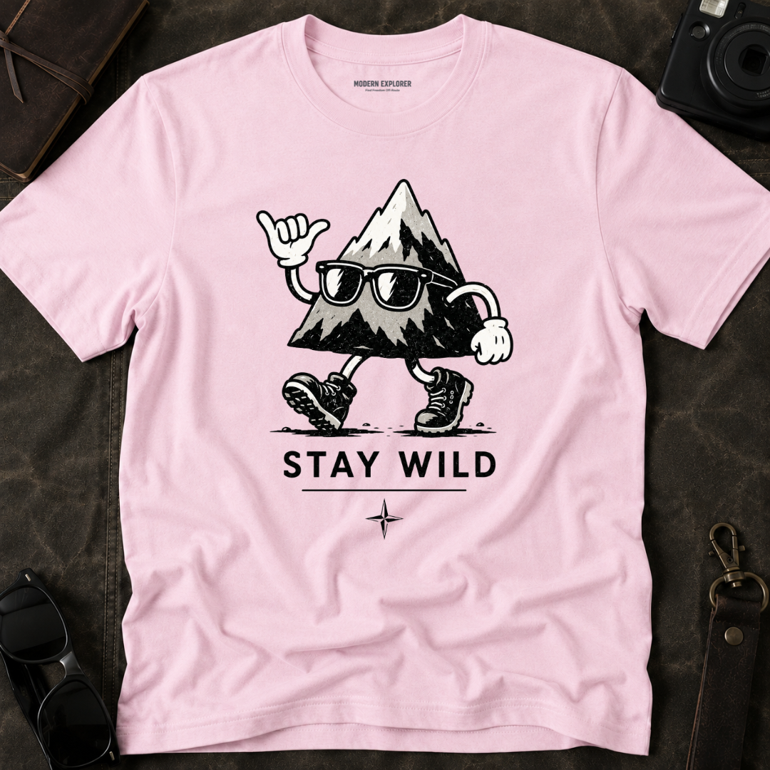 'Stay Wild' Retro Hiking Graphic Tee