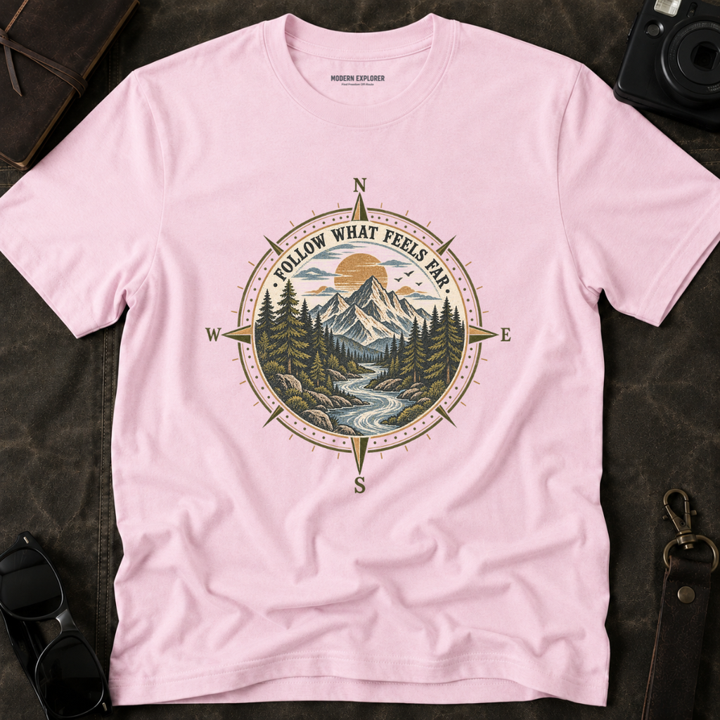 Follow What Feels Far Compass Tee