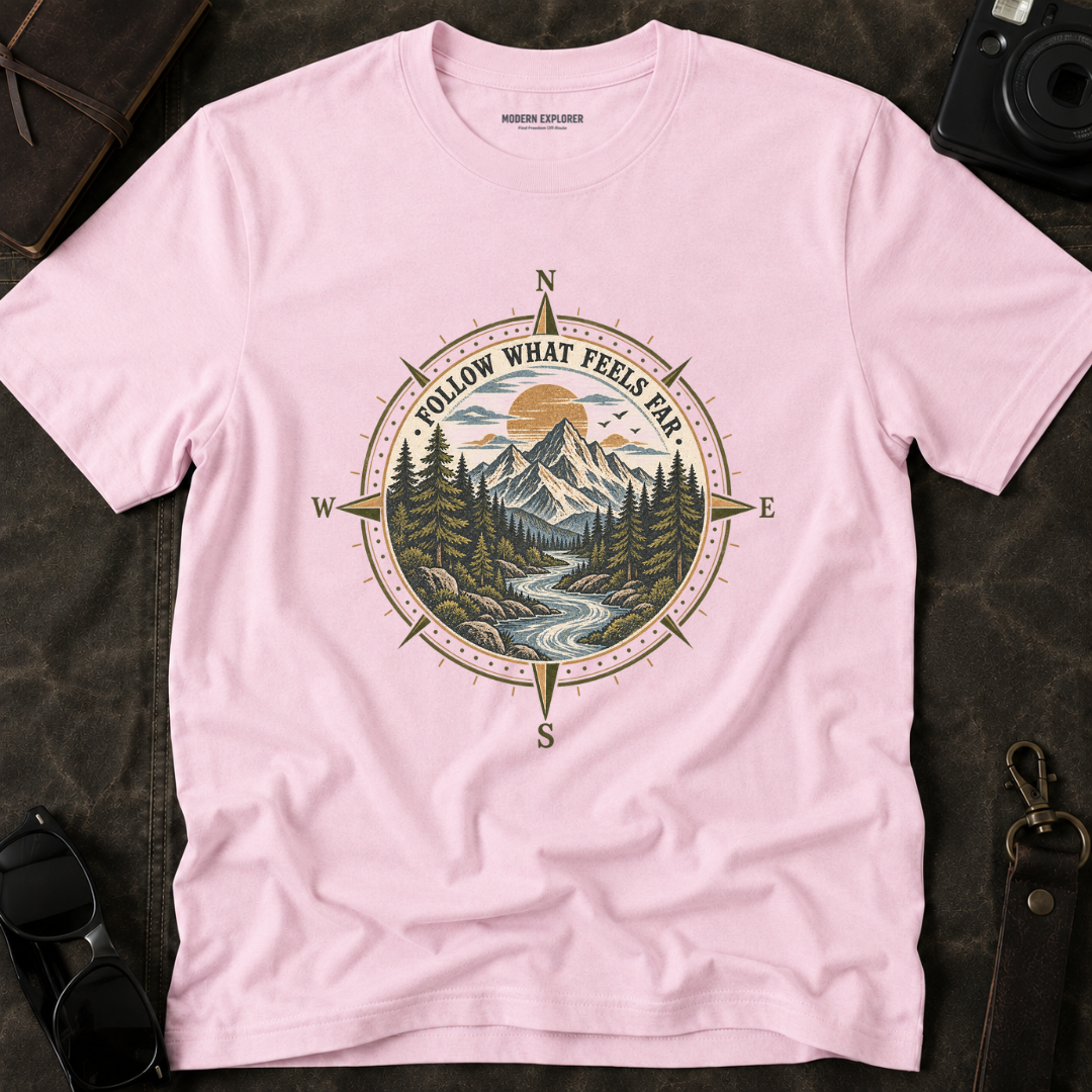 Follow What Feels Far Compass Tee