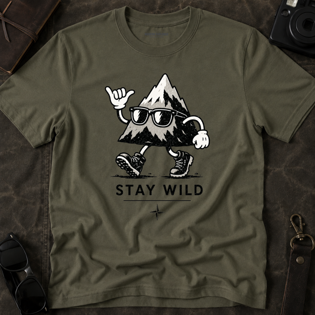 'Stay Wild' Retro Hiking Graphic Tee