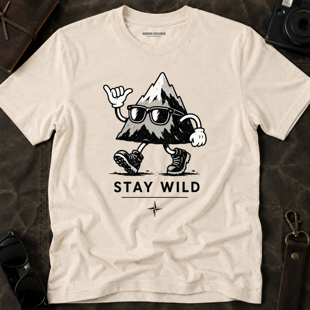'Stay Wild' Retro Hiking Graphic Tee