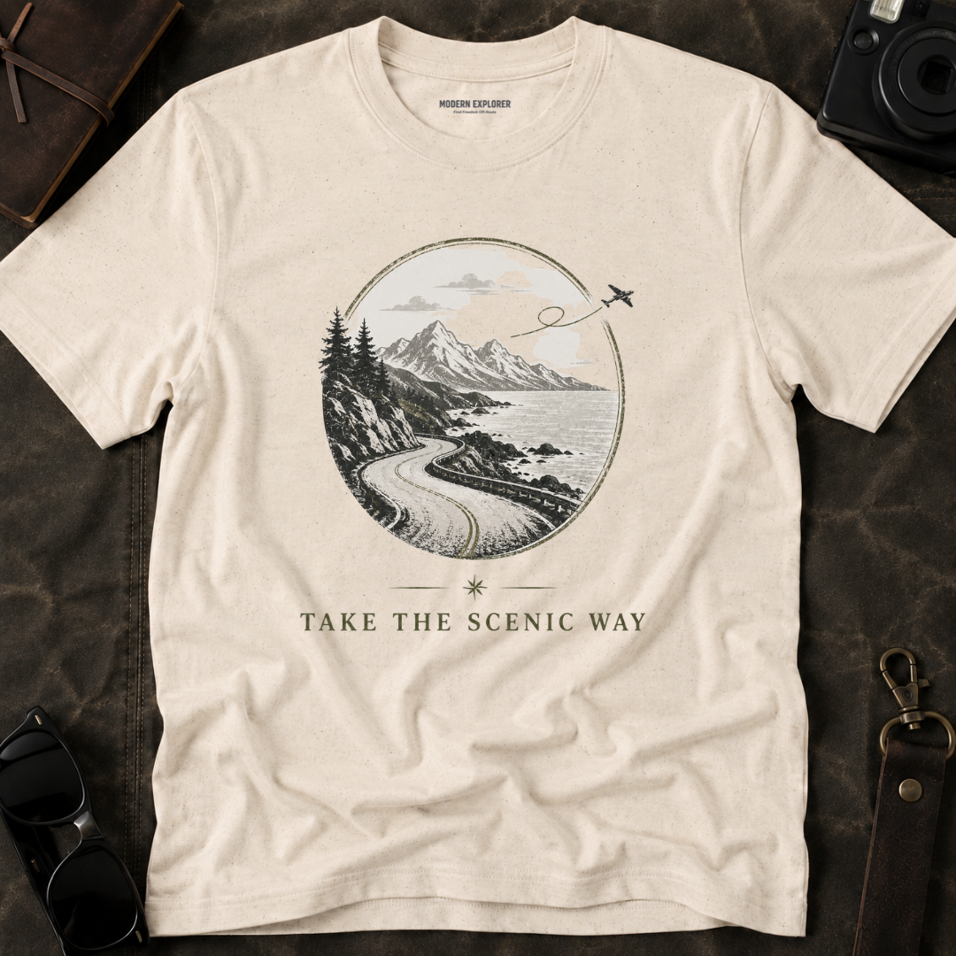 "Take The Scenic Way" Vintage Travel Tee