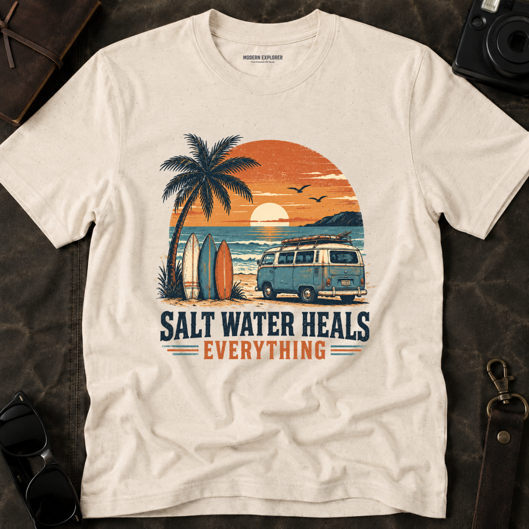 'Salt Water Heals Everything' Vibrant Graphic Tee