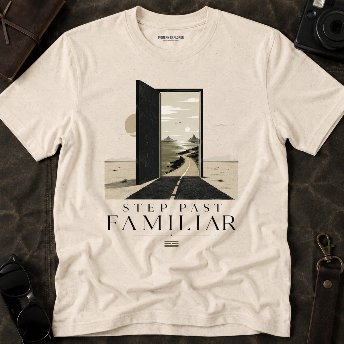 'Step Past Familiar' Scenic Graphic Tee