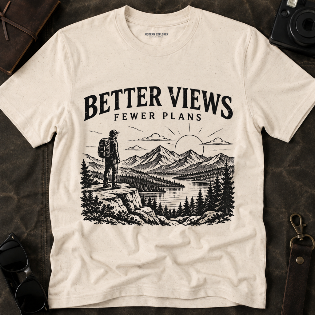 Better Views Fewer Plans Adventure Tee