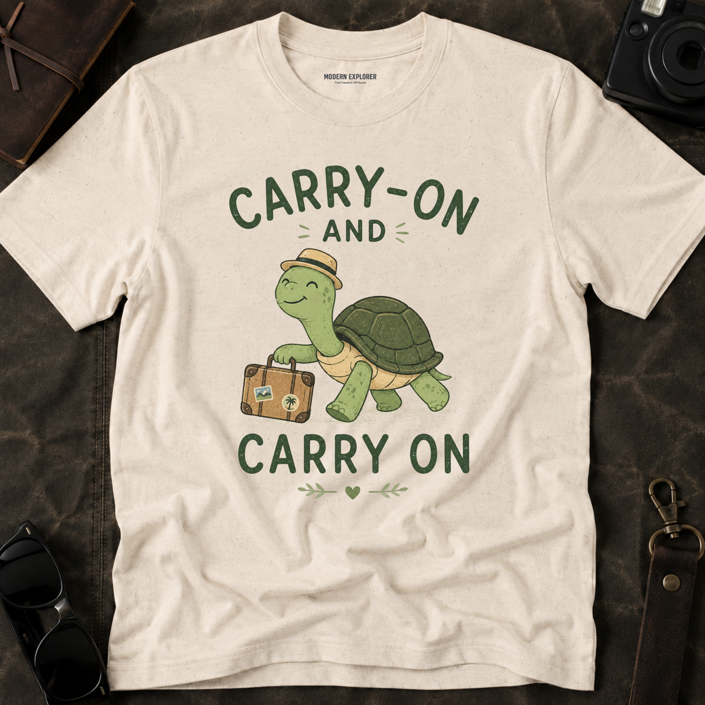 'Carry-On and Carry On' Turtle Travel Tee