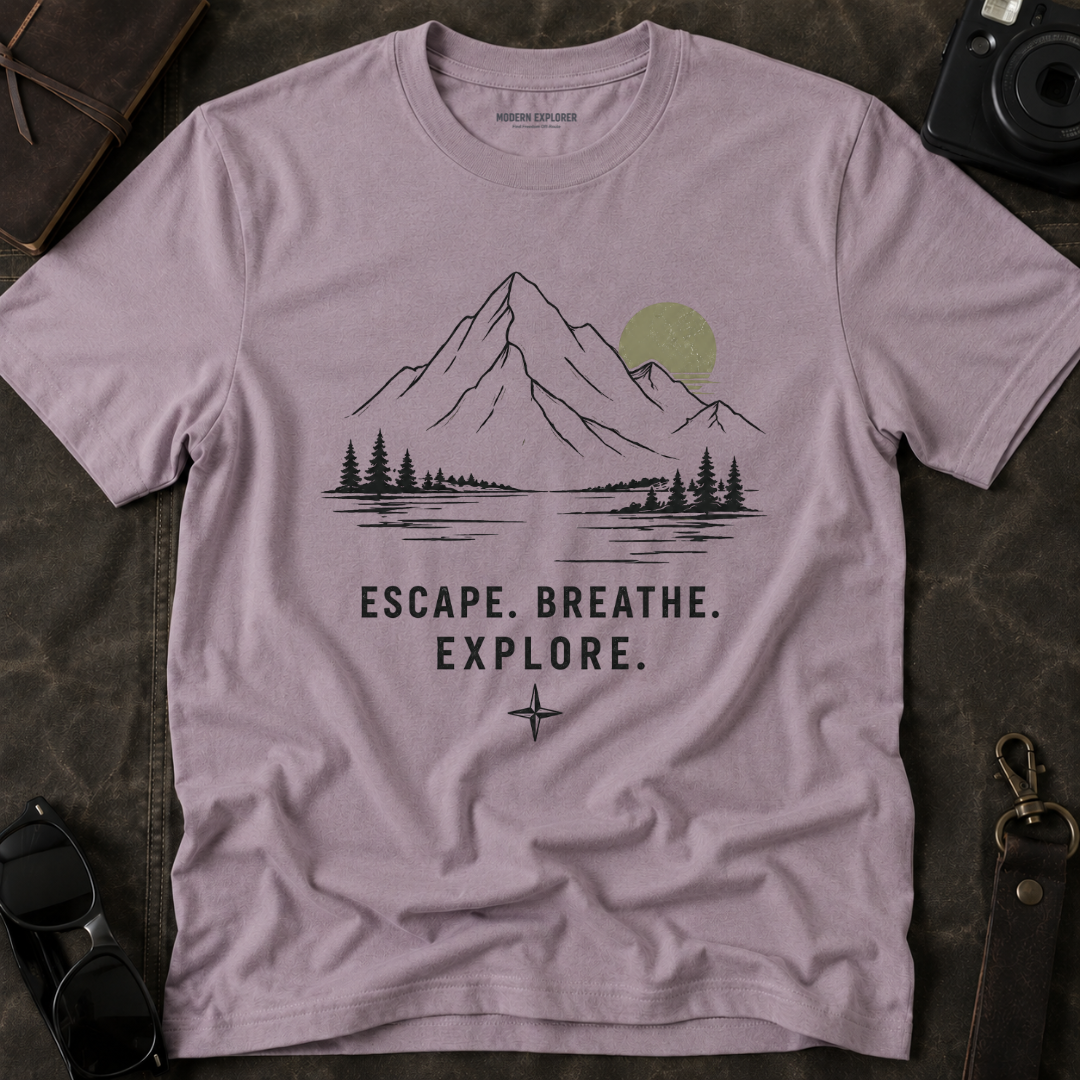 Escape. Breathe. Explore. Graphic Tee
