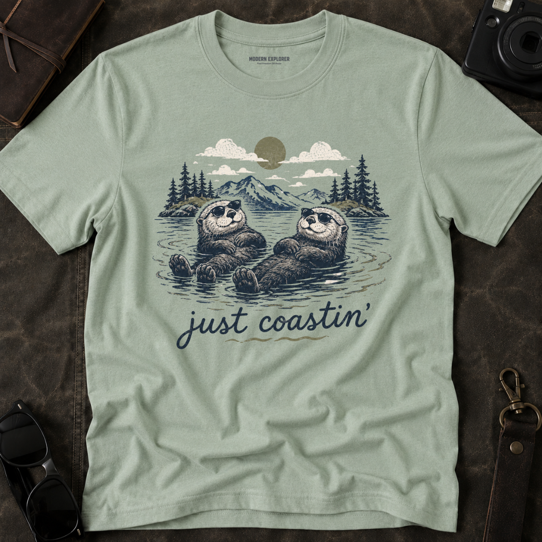 'Just Coastin'' Otter Scenic Tee