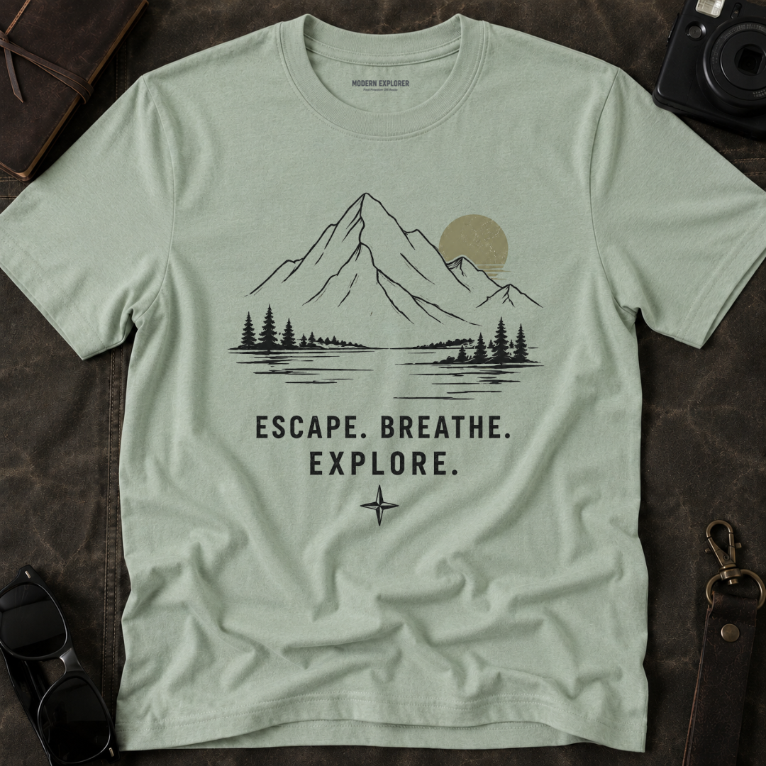 Escape. Breathe. Explore. Graphic Tee