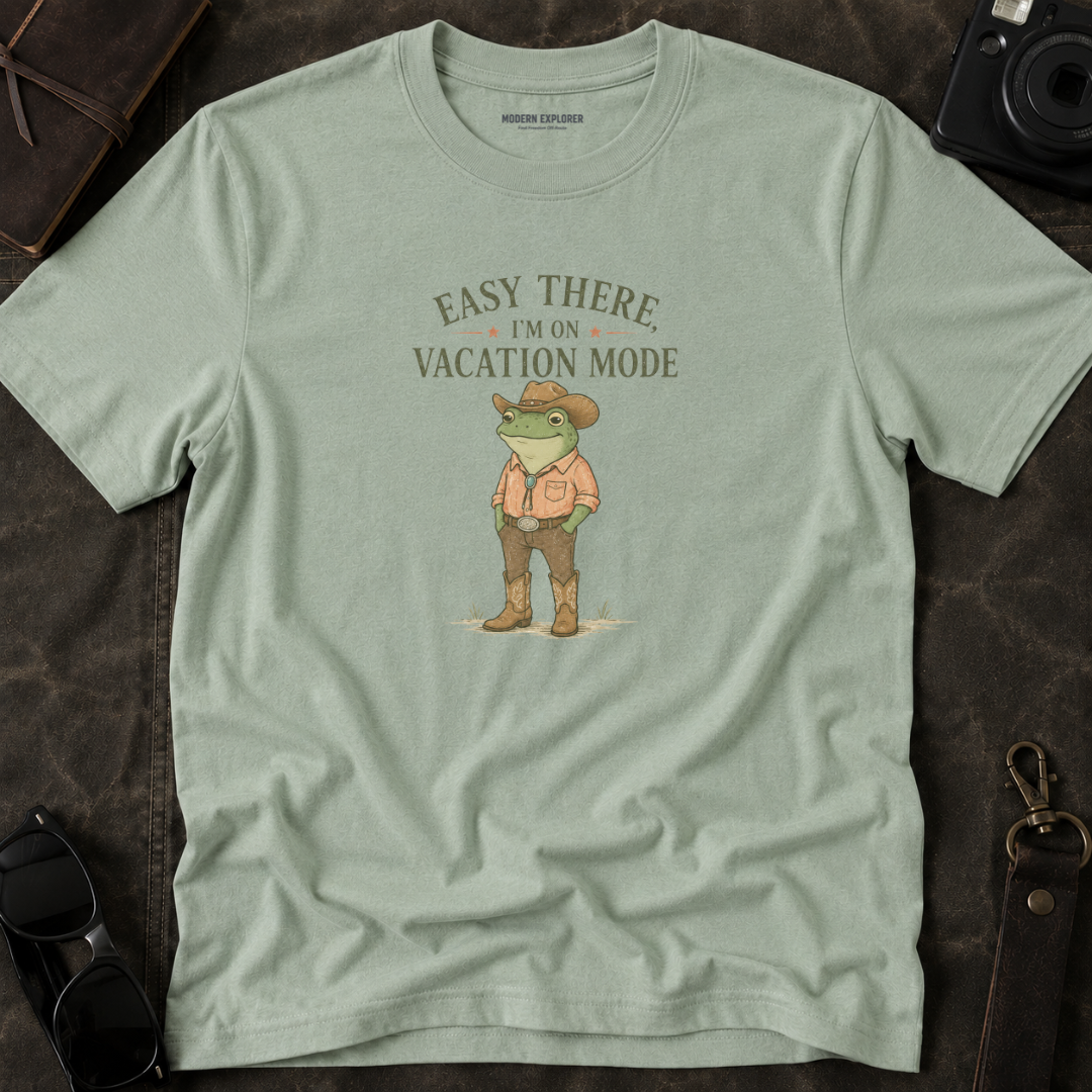 "Easy There I'm on Vacation Mode" Frog Graphic Tee