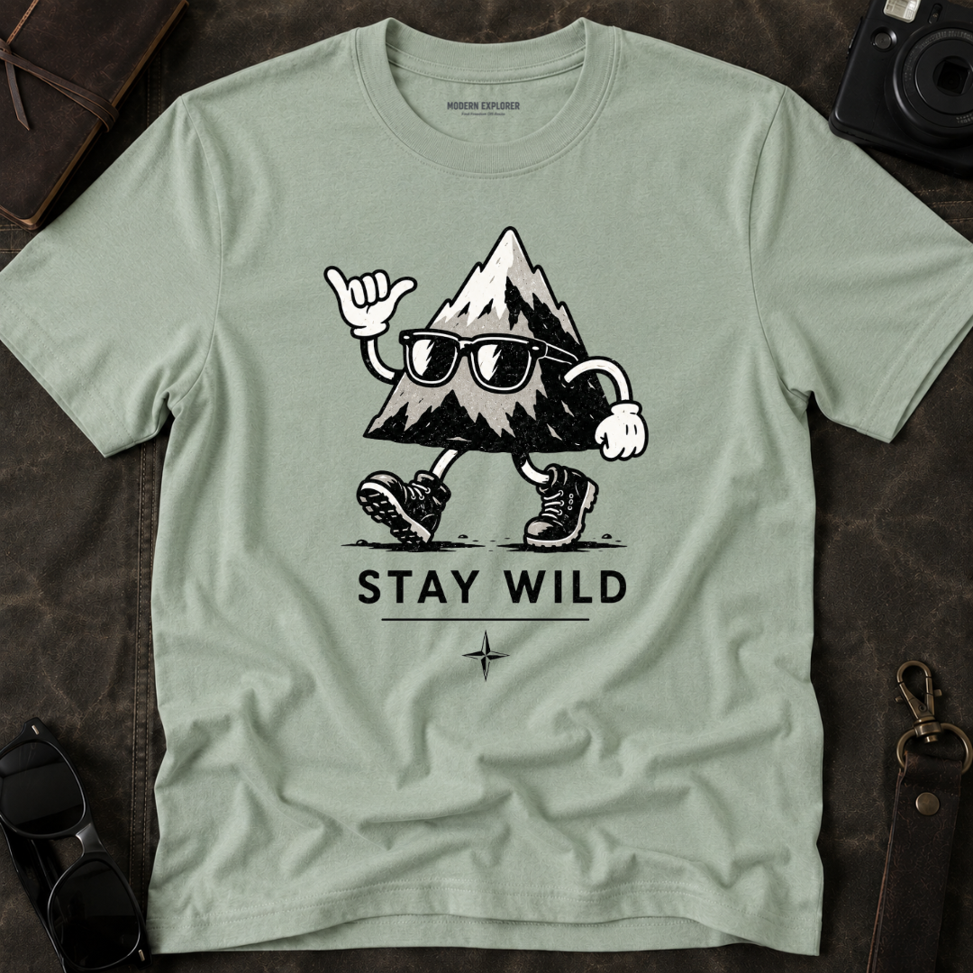 'Stay Wild' Retro Hiking Graphic Tee