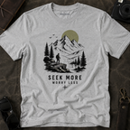 "Seek More, Worry Less" Outdoor Hiking Tee