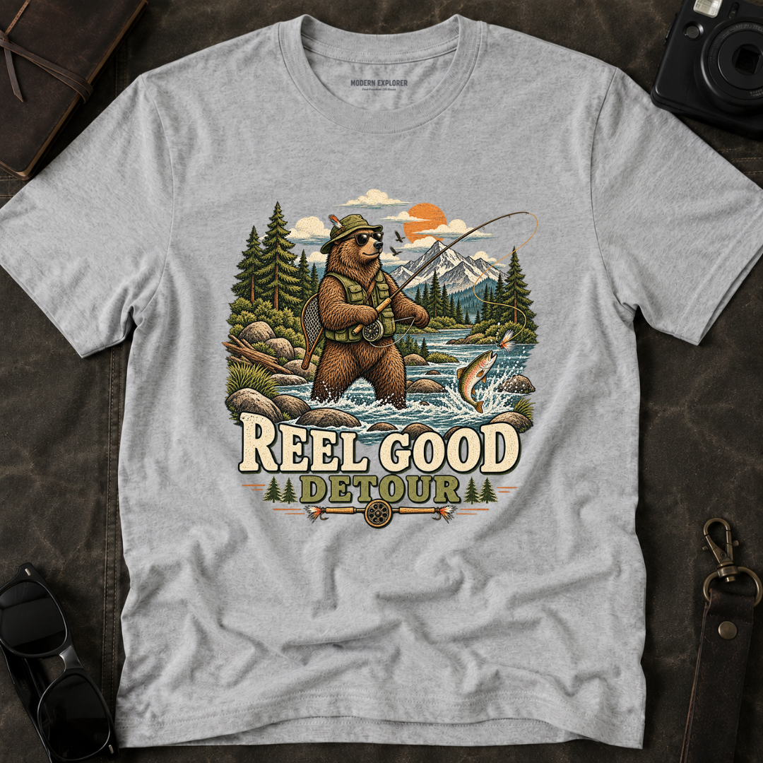 "Reel Good Detour" Vintage Outdoor Tee