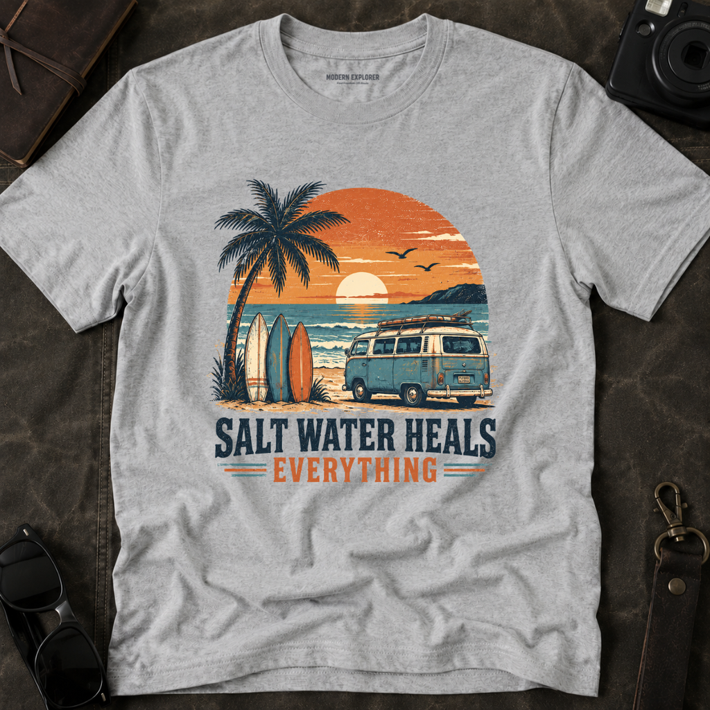 'Salt Water Heals Everything' Vibrant Graphic Tee