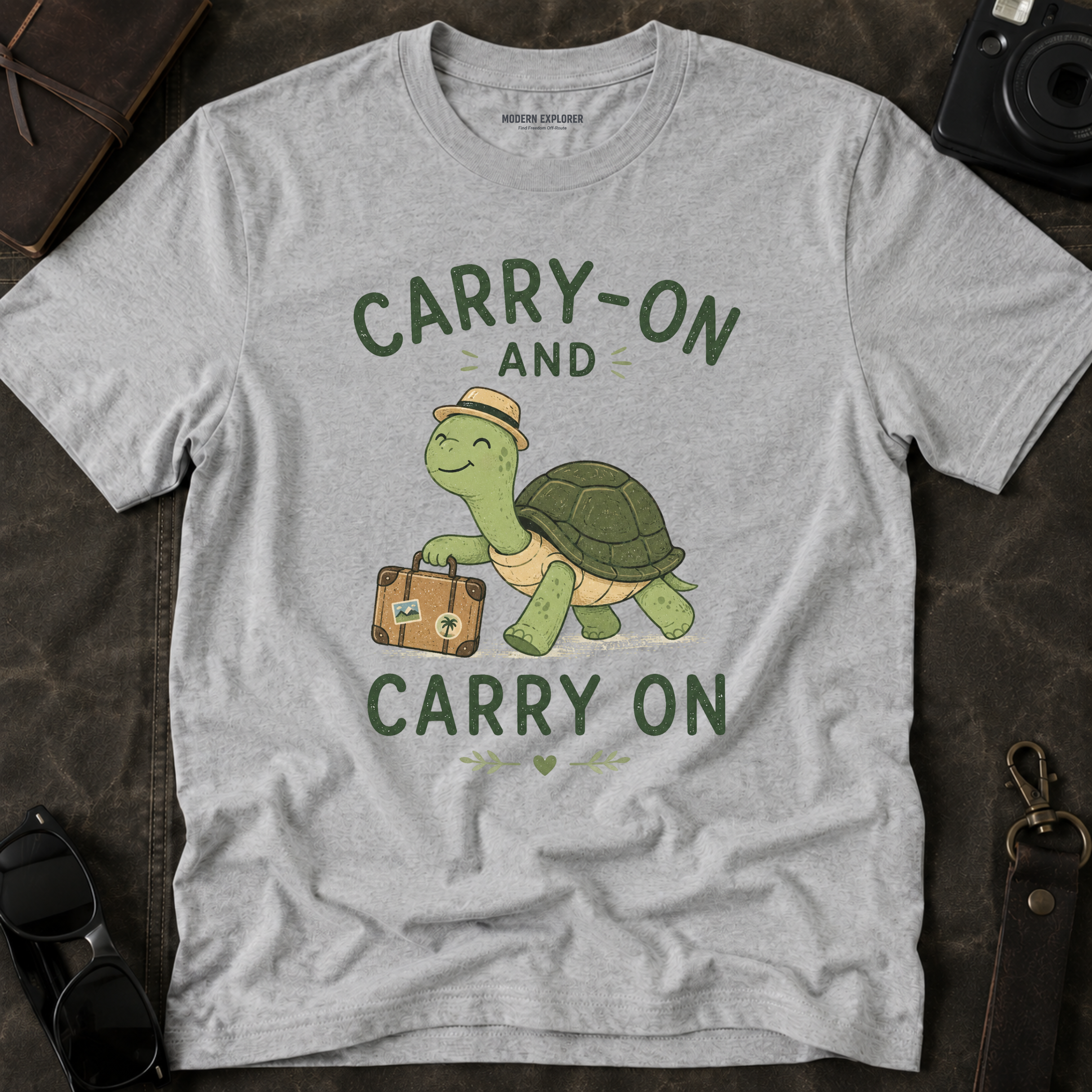 'Carry-On and Carry On' Turtle Travel Tee
