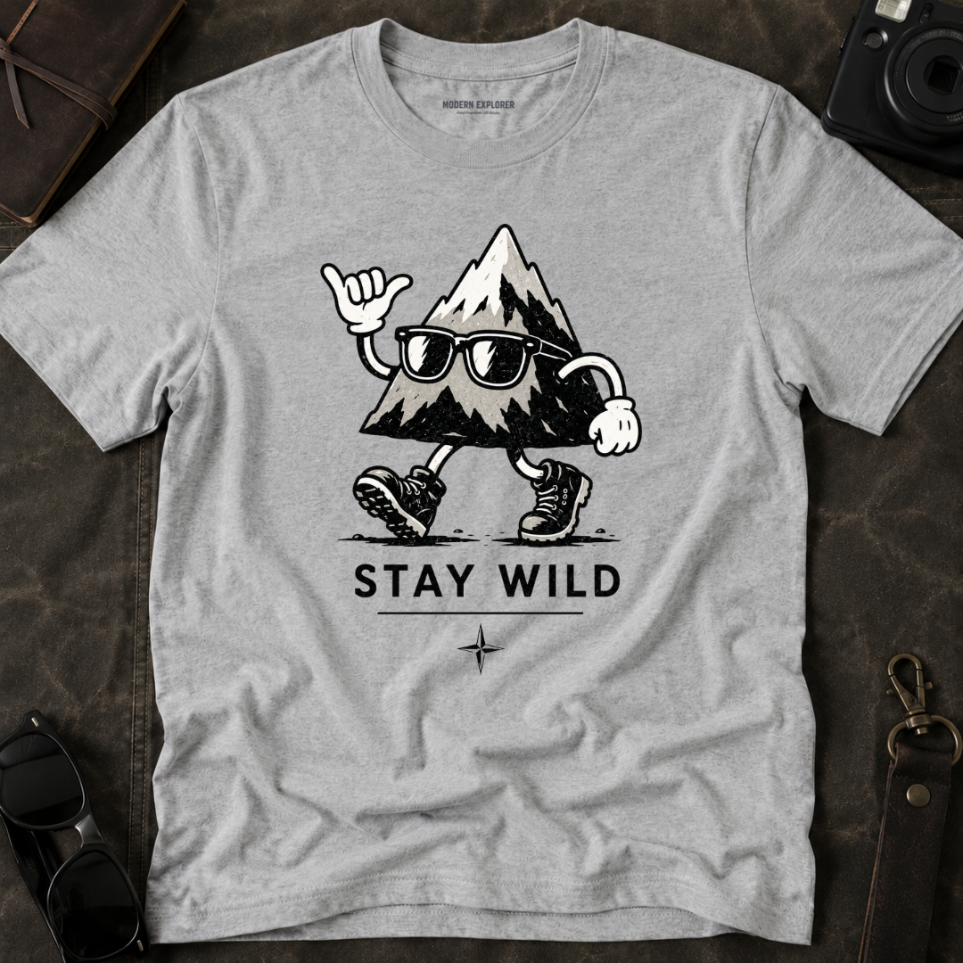'Stay Wild' Retro Hiking Graphic Tee