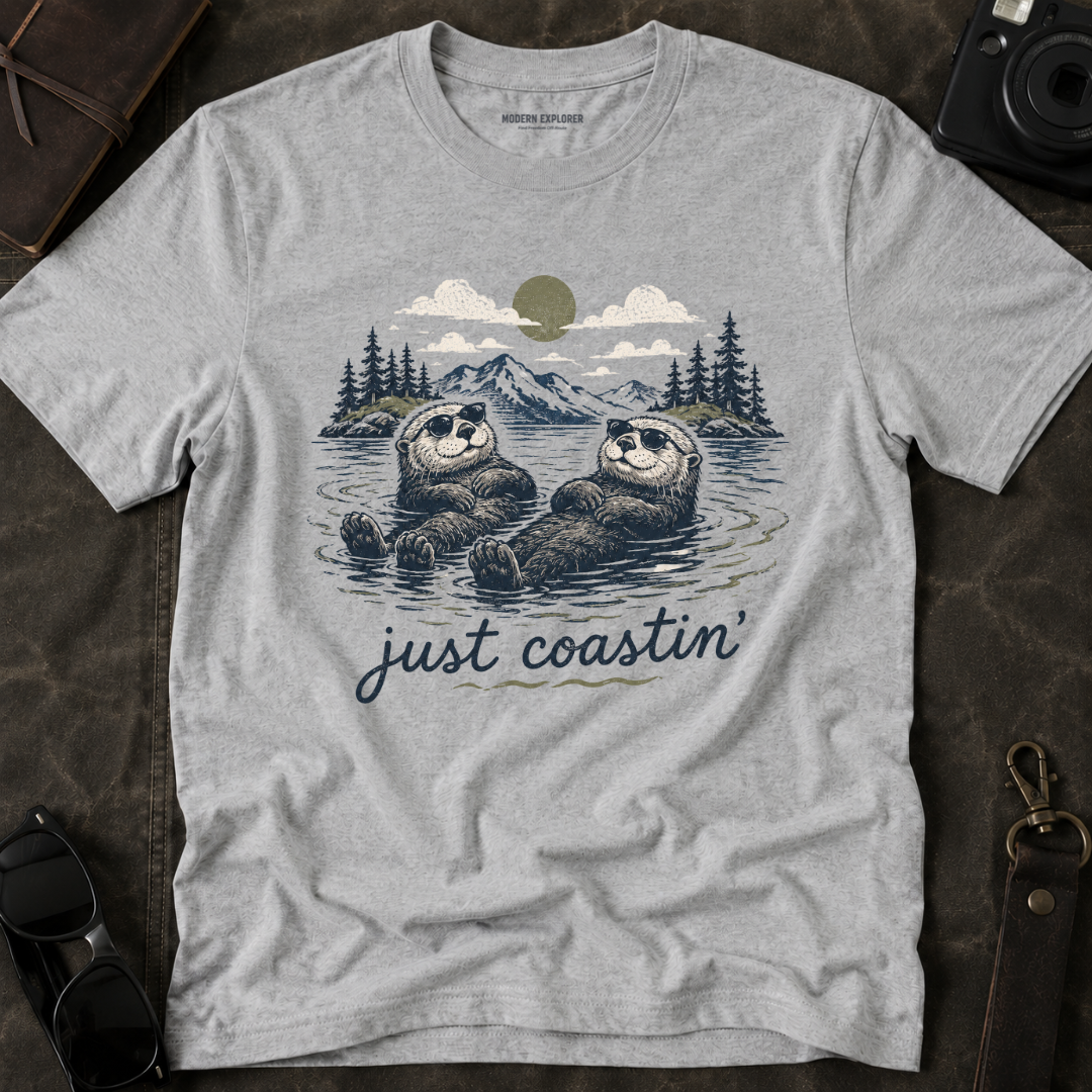 'Just Coastin'' Otter Scenic Tee