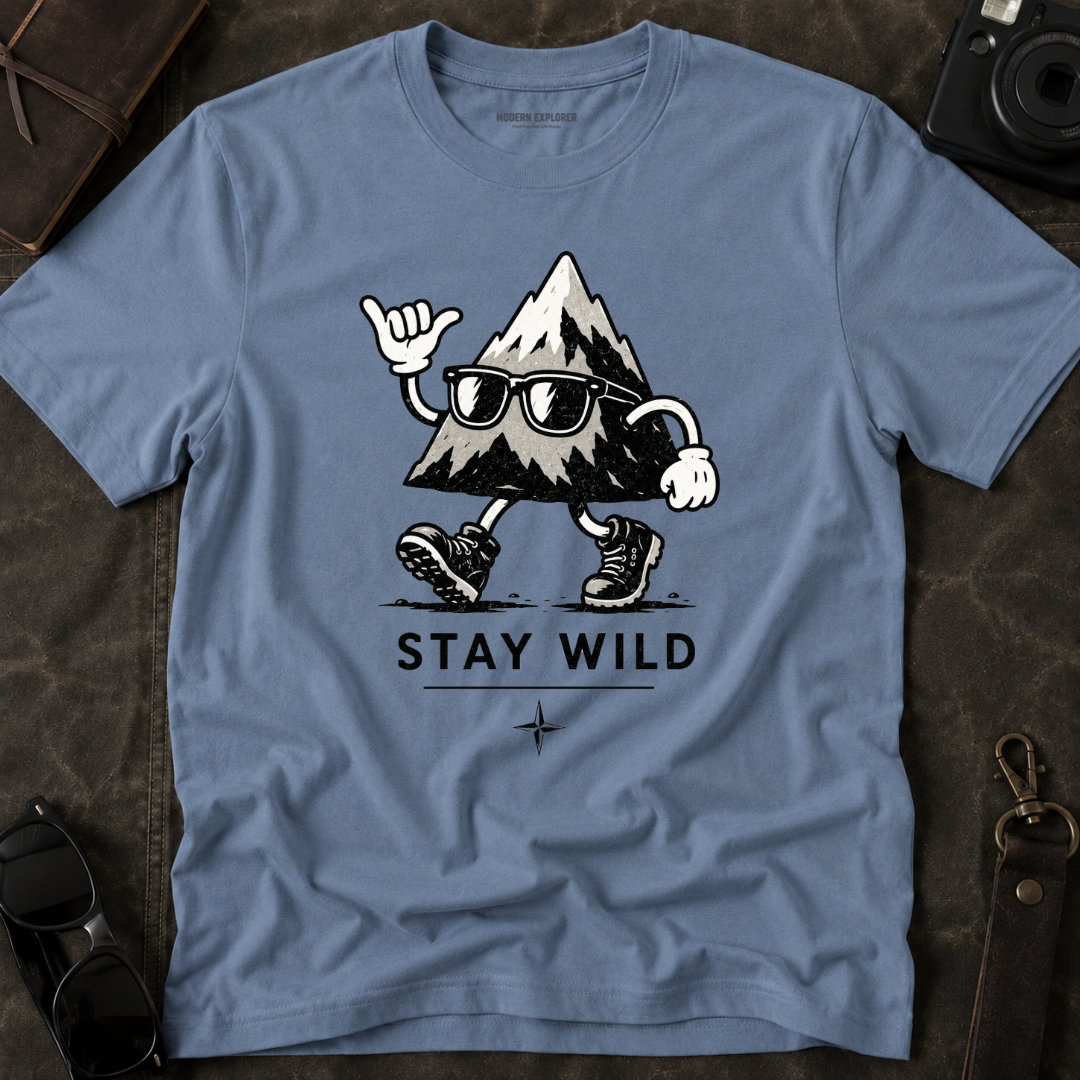 'Stay Wild' Retro Hiking Graphic Tee
