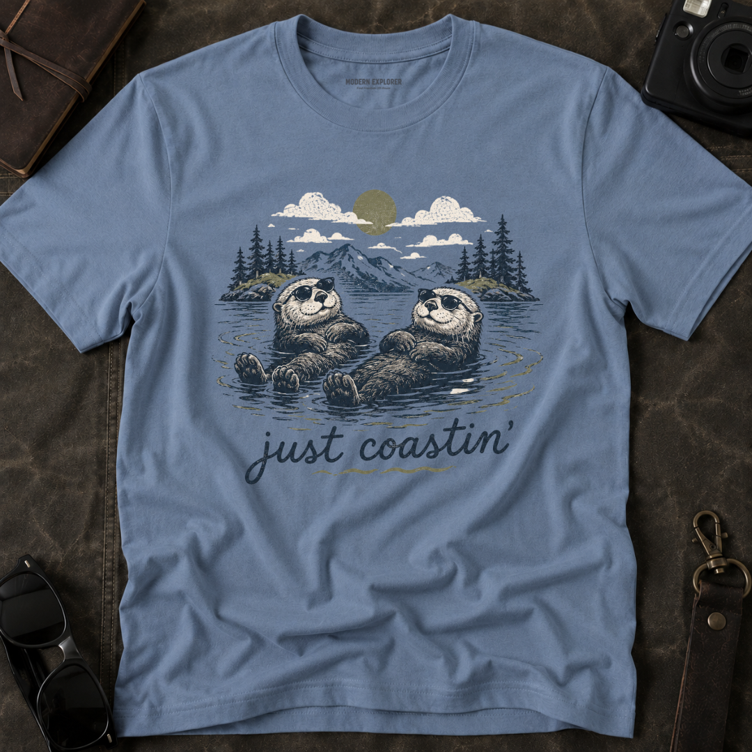 'Just Coastin'' Otter Scenic Tee