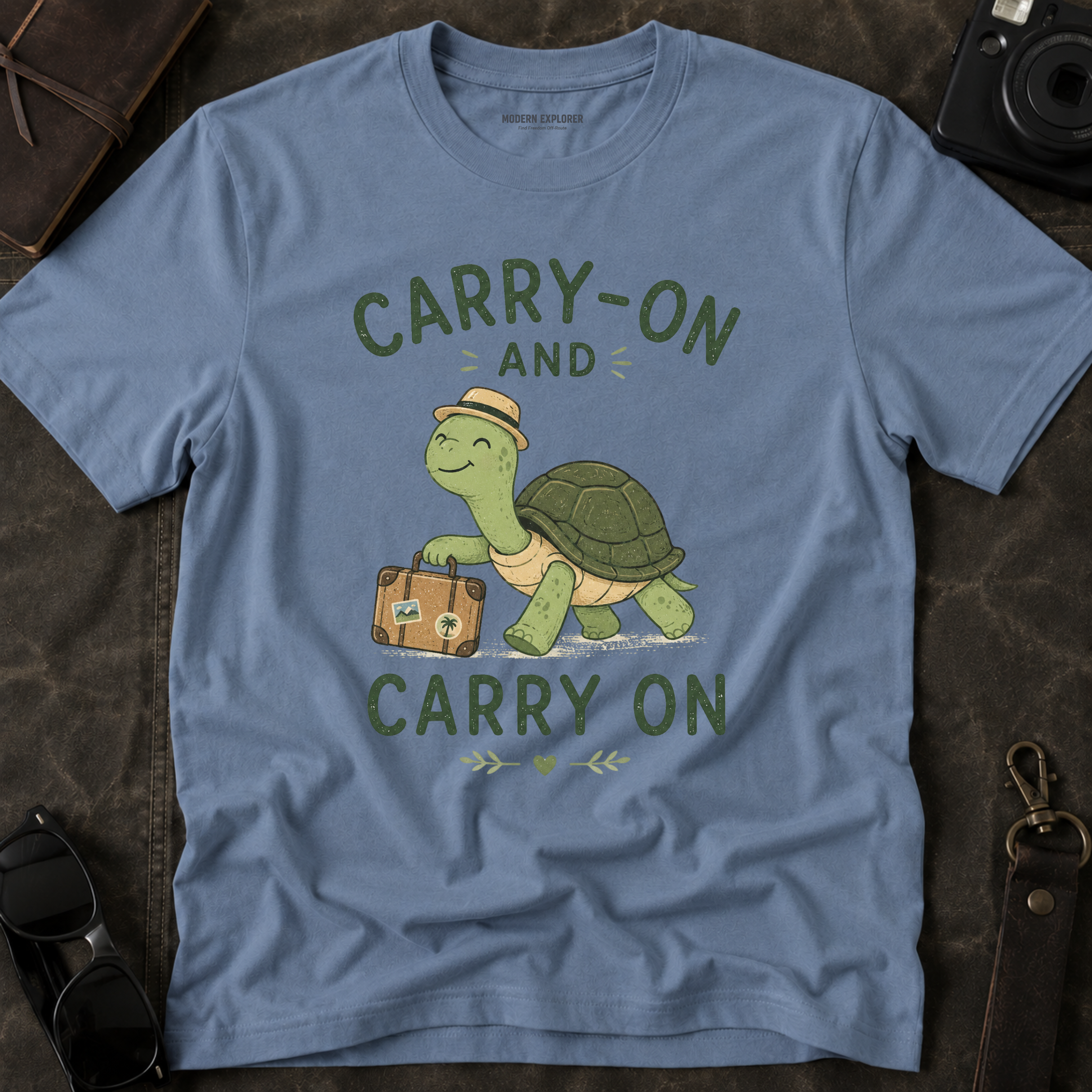 'Carry-On and Carry On' Turtle Travel Tee