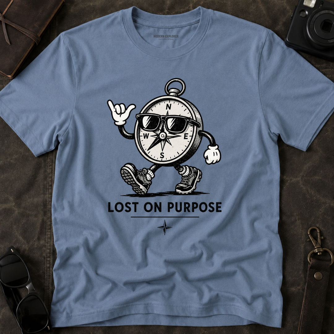 "Lost on Purpose" Adventure Graphic Tee
