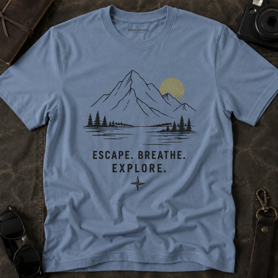 Escape. Breathe. Explore. Graphic Tee