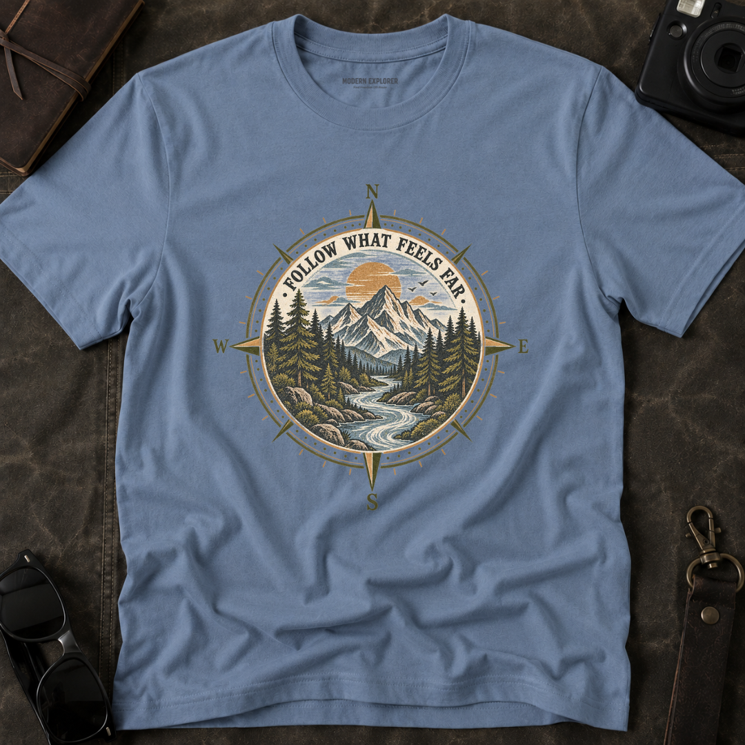 Follow What Feels Far Compass Tee