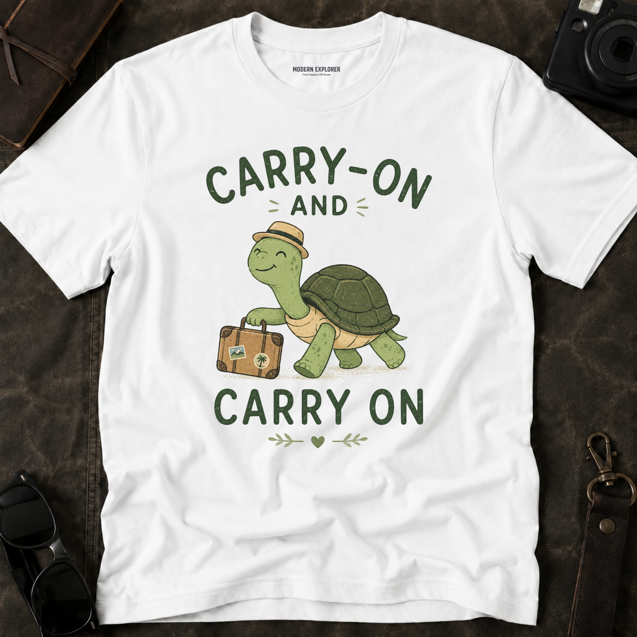'Carry-On and Carry On' Turtle Travel Tee