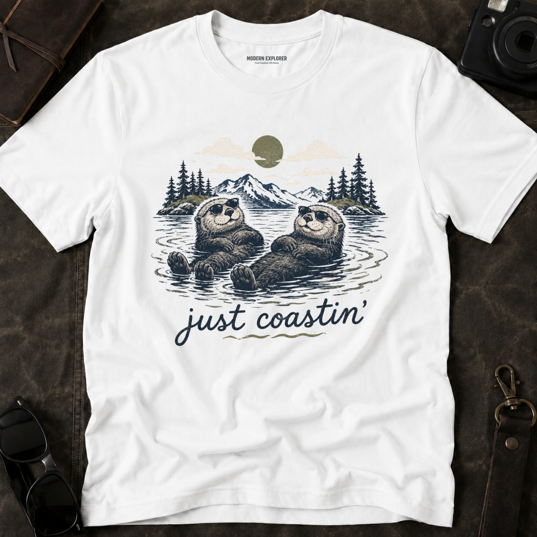 'Just Coastin'' Otter Scenic Tee